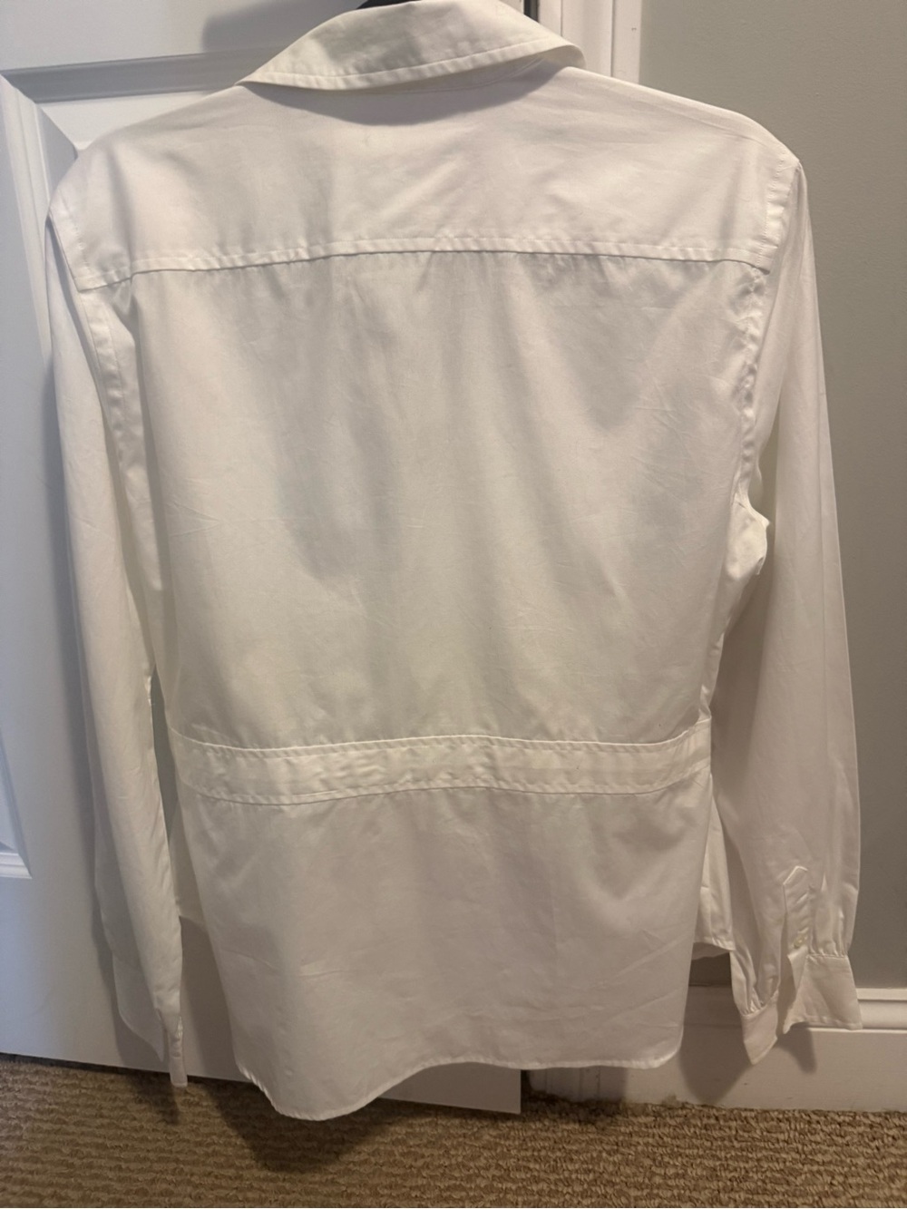 Lauren Ralph Lauren White Collared Shirt, Size L - Picture 2 of 4